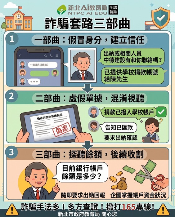 詐騙套路三部曲
